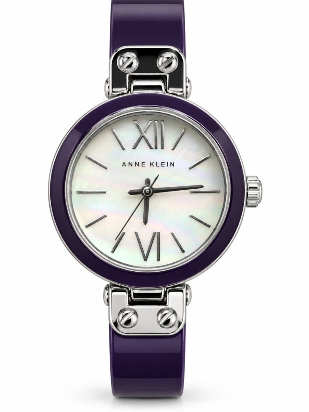 Anne Klein Purple Mother of Pearl Dial Bangle Watch AK/1197 Excellent